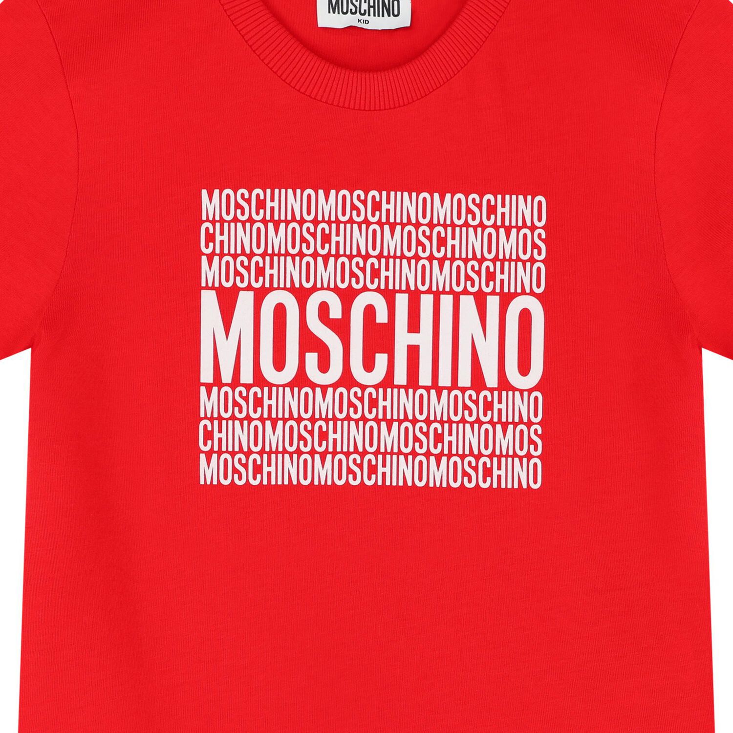 تيشيرت للأولاد و البنات بالشعار باللون الأحمر, 2, hi-res