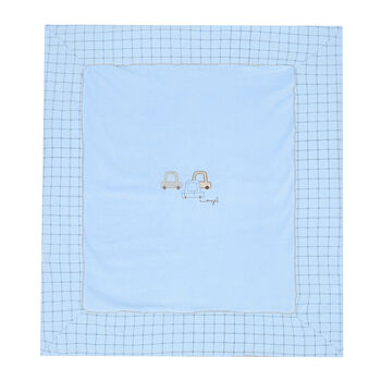 Baby Boys Blue & Grey Cars Blanket