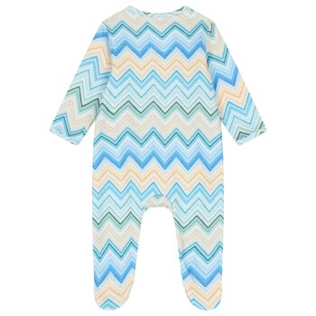 Blue & Yellow Zig Zag Babygrow