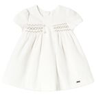 Baby Girls White Smocked Dress, 4, hi-res