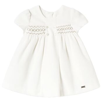 Baby Girls White Smocked Dress