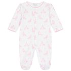 Baby Girls White & Pink Giraffe Babygrow, 1, hi-res
