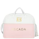 White & Pink Logo Baby Changing Bag, 2, hi-res