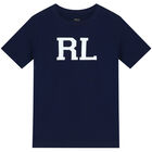 Boys Navy Logo T-Shirt, 1, hi-res