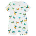 Baby Boys White, Yellow & Blue Rompers ( 3-Pack ), 2, hi-res
