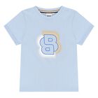 Younger Boys Blue Logo T-Shirt, 1, hi-res