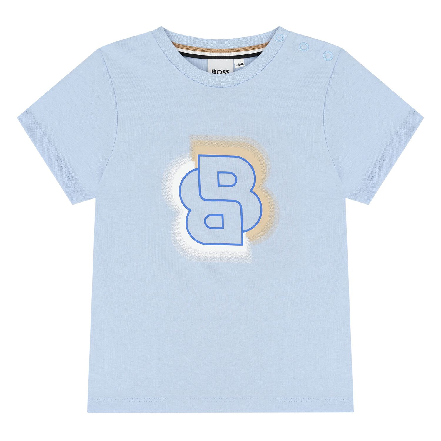 Younger Boys Blue Logo T-Shirt, 1, hi-res