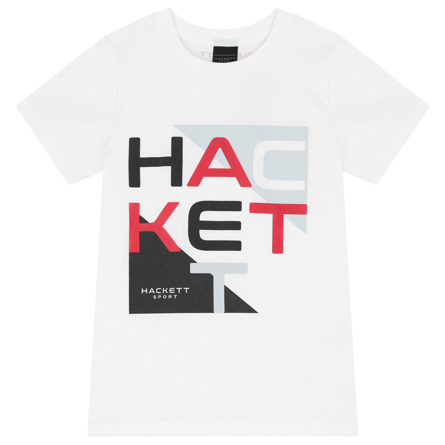 تيشيرت اولاد بالشعار باللون الابيض , 1, hi-res