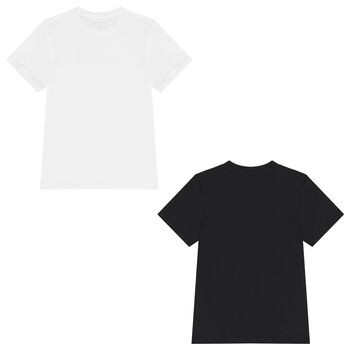 Boys Black & White Logo T-Shirt ( 2-Pack )