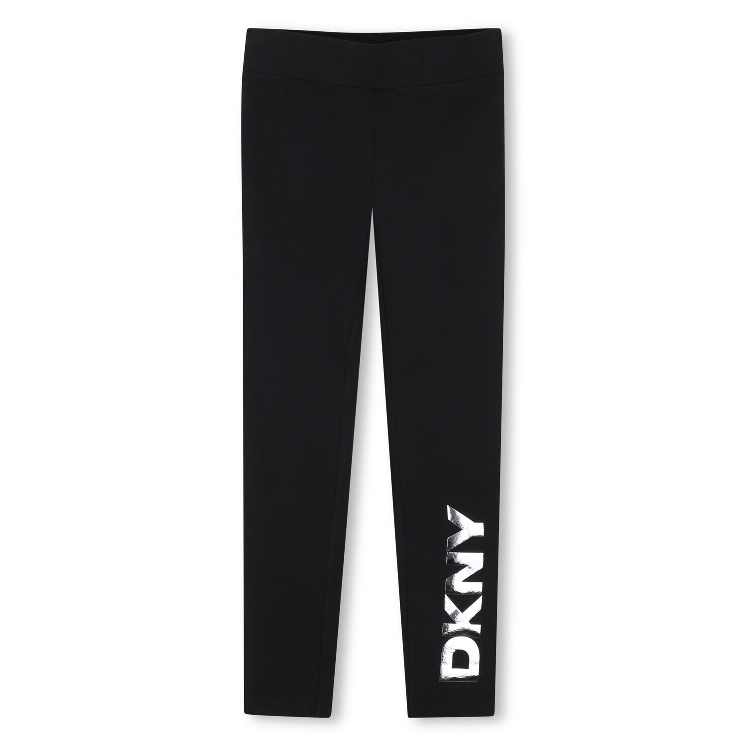 Girls Black Logo Leggings, 1, hi-res