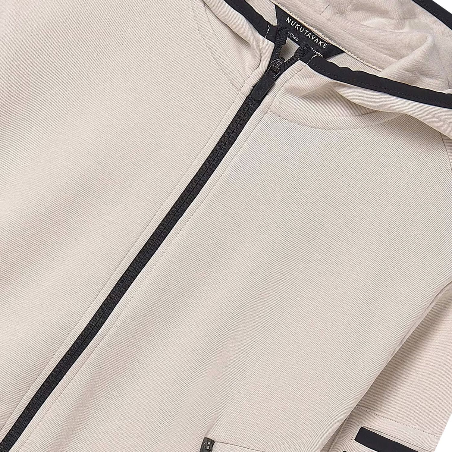 Boys Beige Zip-Up Hooded Top, 1, hi-res image number null