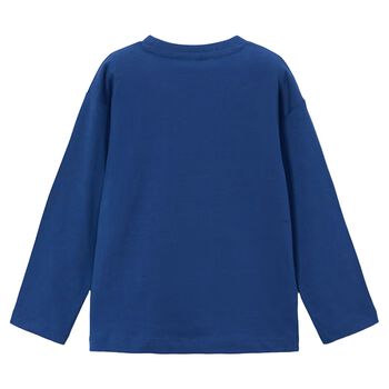 Boys Blue Robot Long Sleeve Top