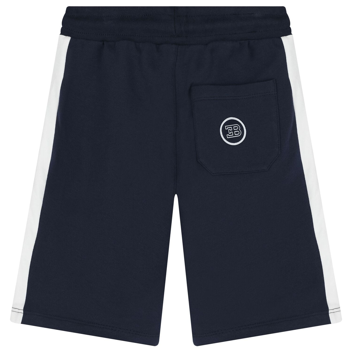 Boys Navy Blue Logo Shorts, 1, hi-res