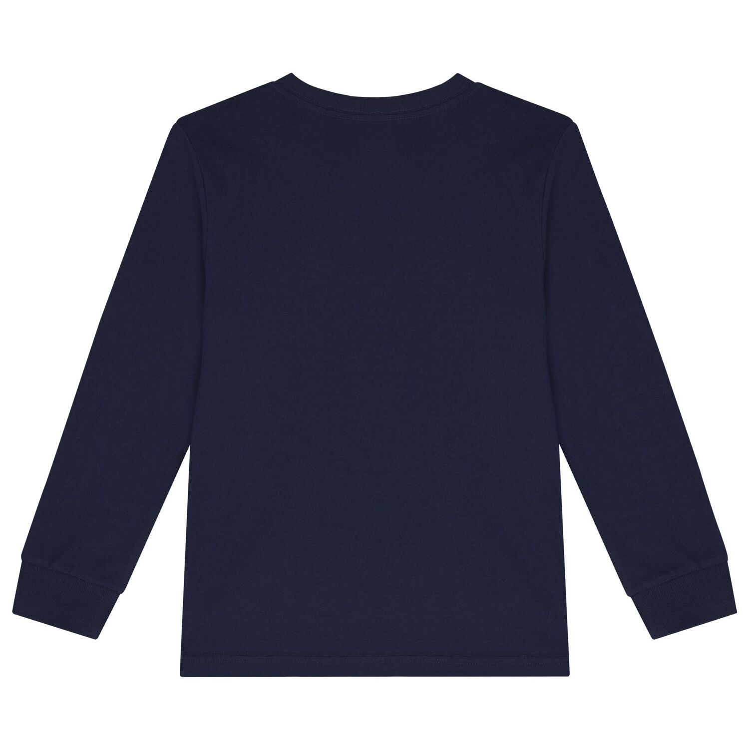 Boys Navy Blue Logo Long Sleeve Top, 1, hi-res image number null