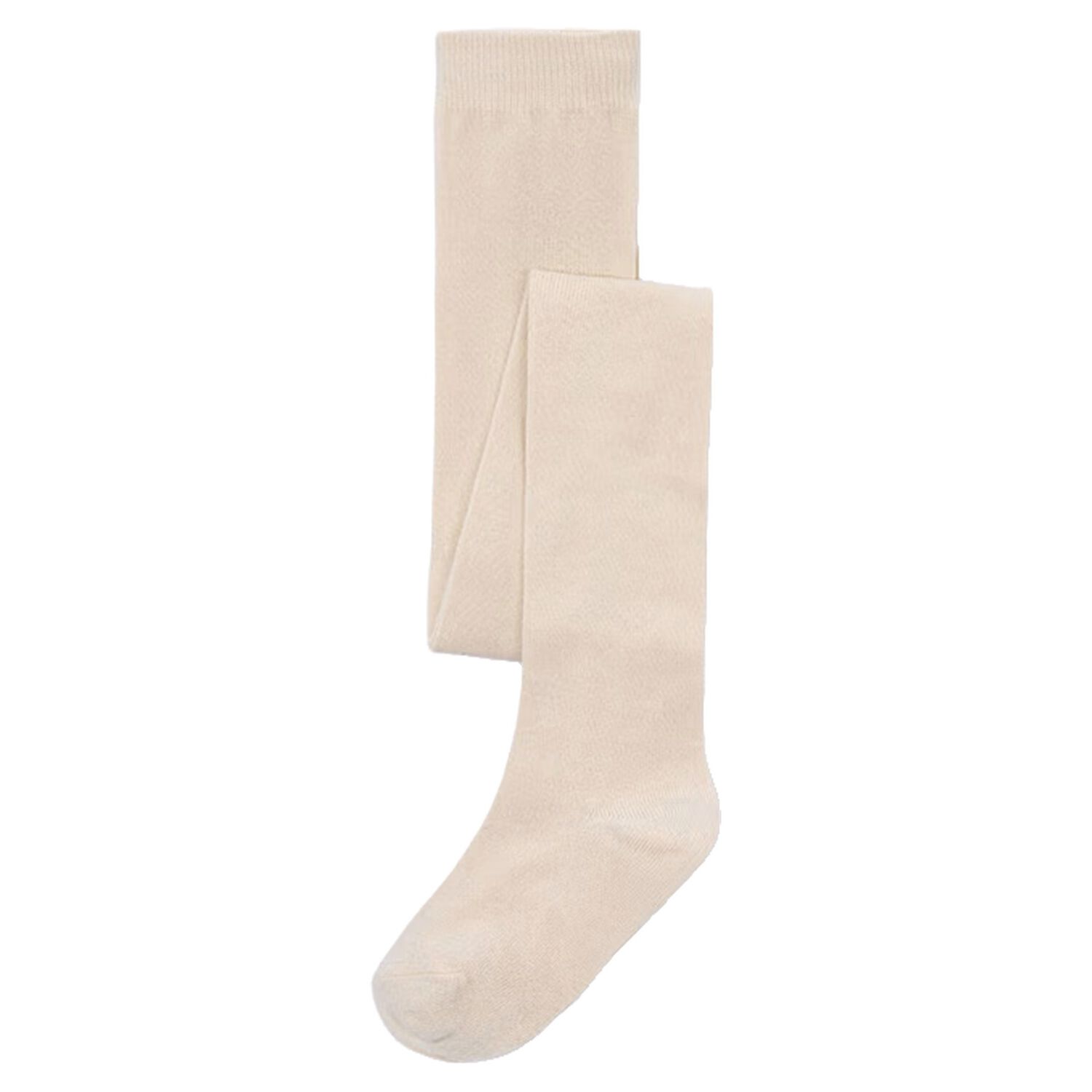 Girls Beige Knitted Tights, 1, hi-res