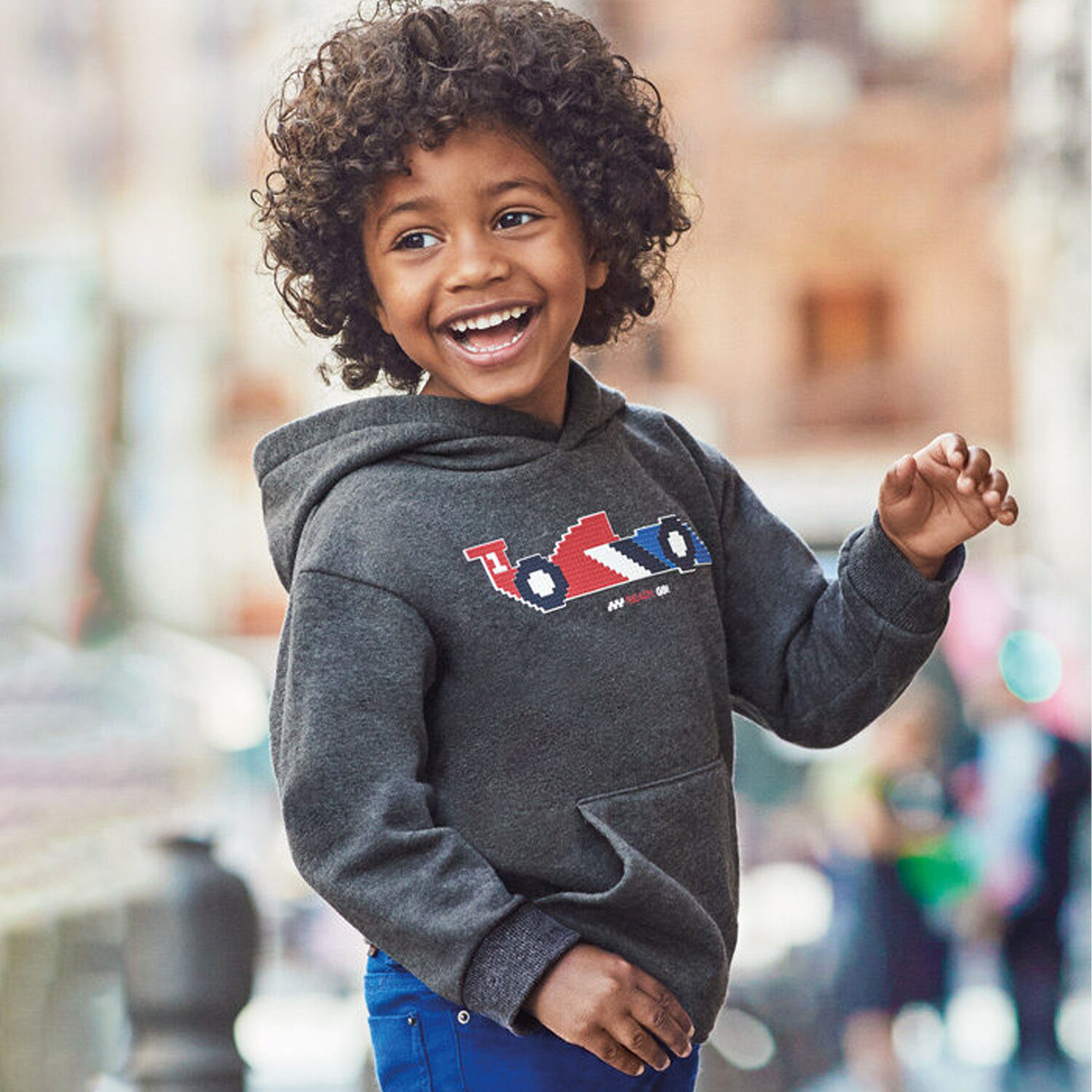 توب هودي اولاد باللون الرمادي , 1, hi-res image number null