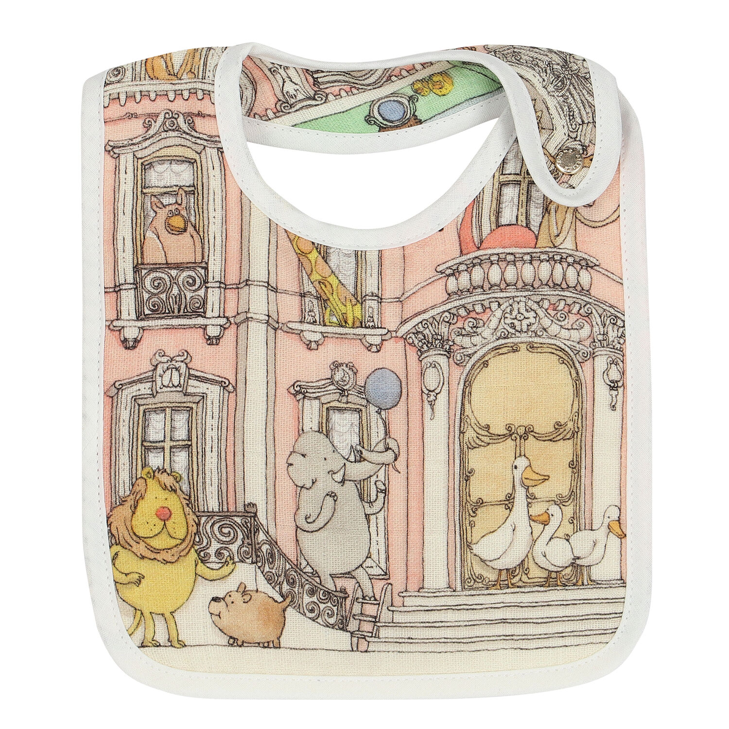 طقم هديا قماط ومريلة باللون الأزرق و الوردي, 1, hi-res image number null