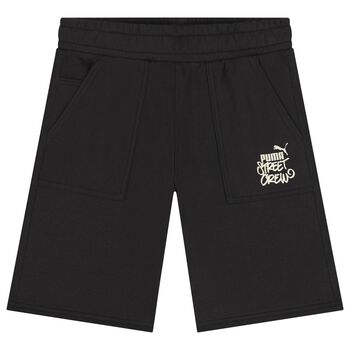 Boys Black Logo Shorts