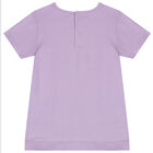 طقم بنطلون بنات بالشعار باللون الأزرق والأرجواني, 1, hi-res