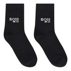 Boys Black Logo Socks ( 2-Pack ), 1, hi-res