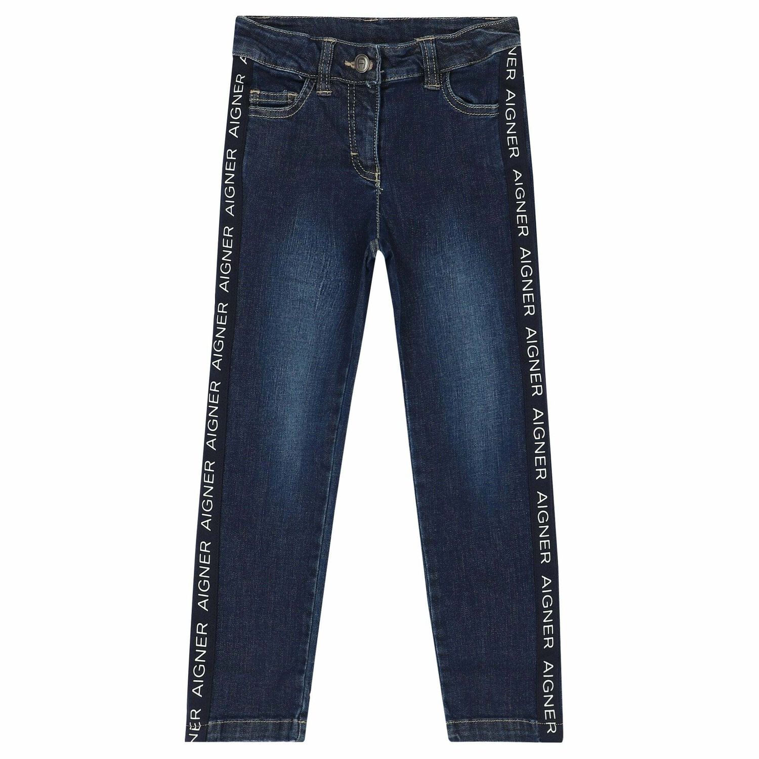 Boys Navy Logo Jeans, 1, hi-res image number null
