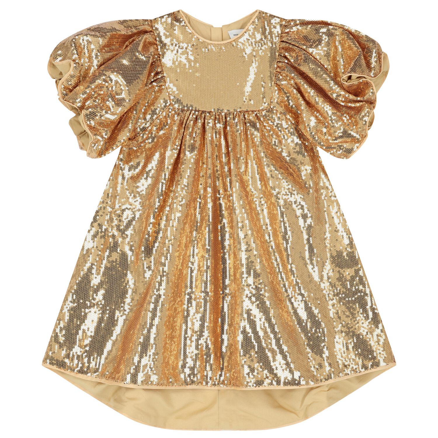 Girls Gold Sequin Dress, 1, hi-res