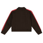 توب بنات بسحاب بالشعار باللون البنى, 1, hi-res