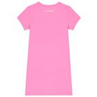 فستان بنات بشعار كارل باللون الوردى, 1, hi-res