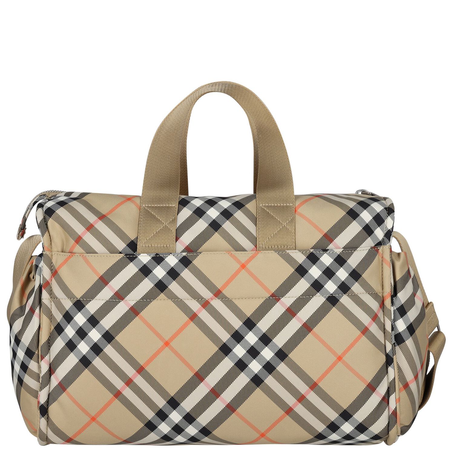 Beige Check Baby Changing Bag, 1, hi-res image number null