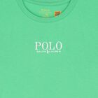 Boys Green Cotton Polo Logo T-Shirt, 1, hi-res