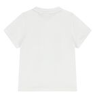 Younger Boys White Logo T-Shirt, 1, hi-res
