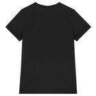 Girls Black Logo T-Shirt, 1, hi-res