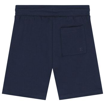 Boys Navy Blue Logo Shorts