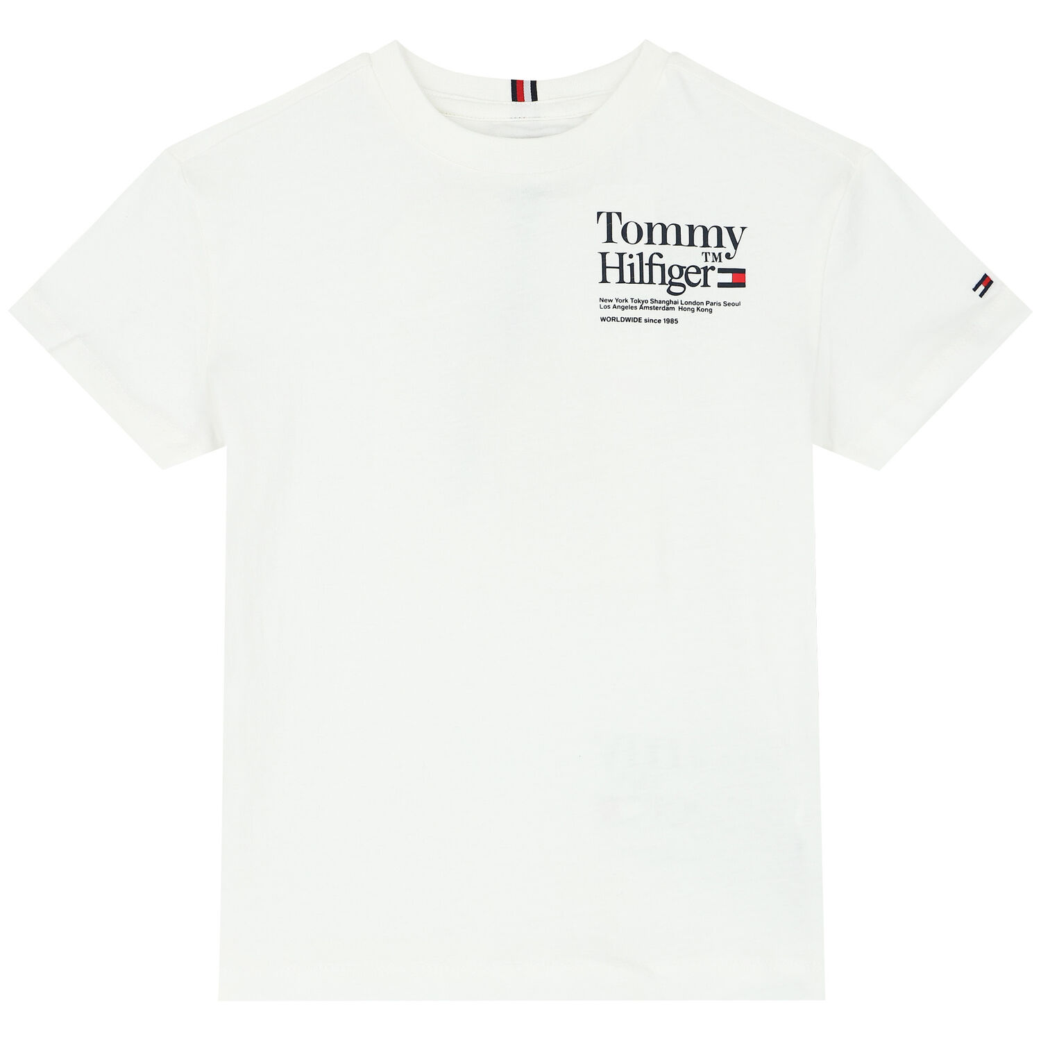 تيشيرت بالشعار باللون الابيض للاولاد, 1, hi-res