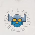 Younger Boys White Robot Logo T-Shirt, 1, hi-res