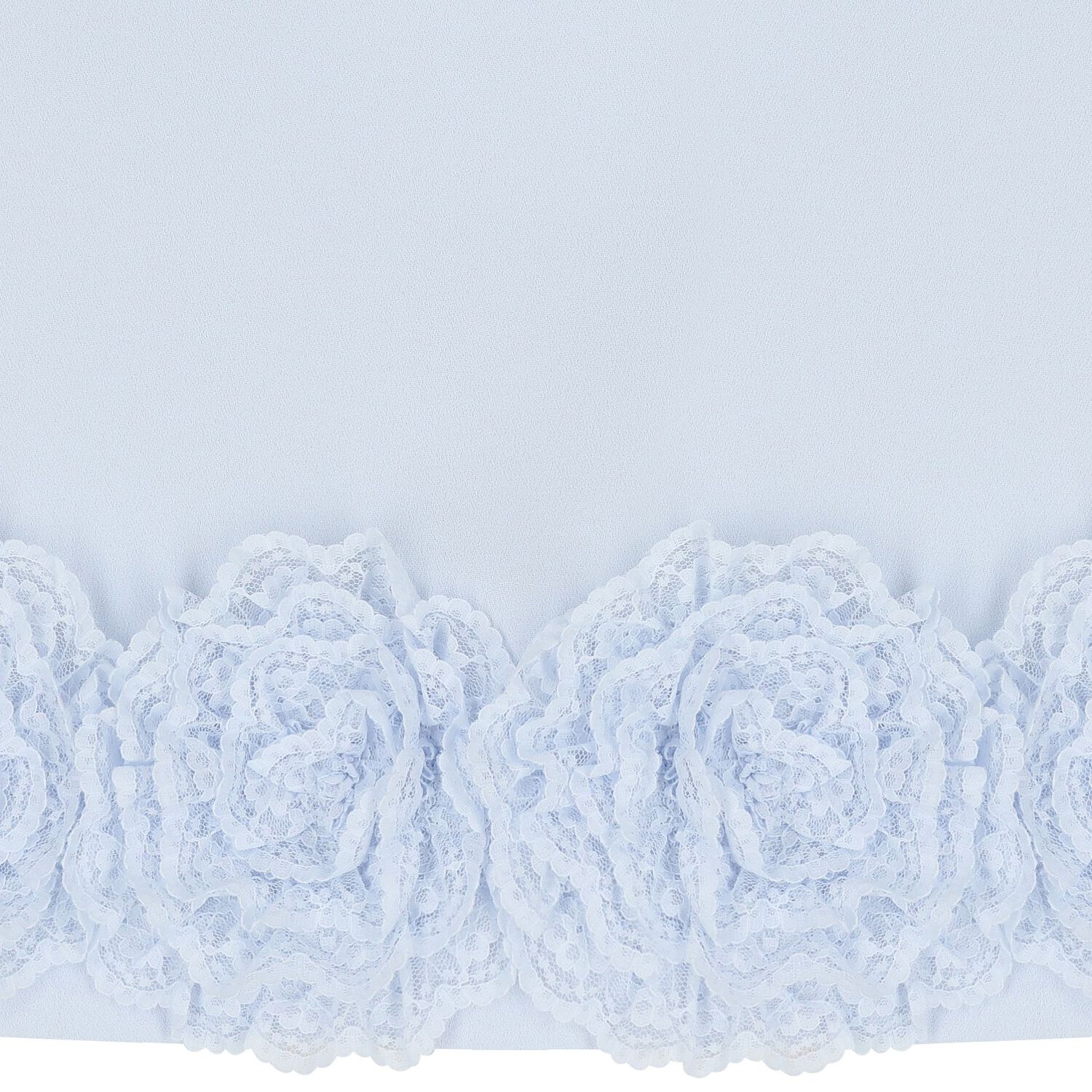 فستان بناتي باللون أزرق من الدانتيل الزهري الكريب, 1, hi-res