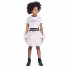Girls Pink Dotted Glitter Tulle Skirt, 1, hi-res