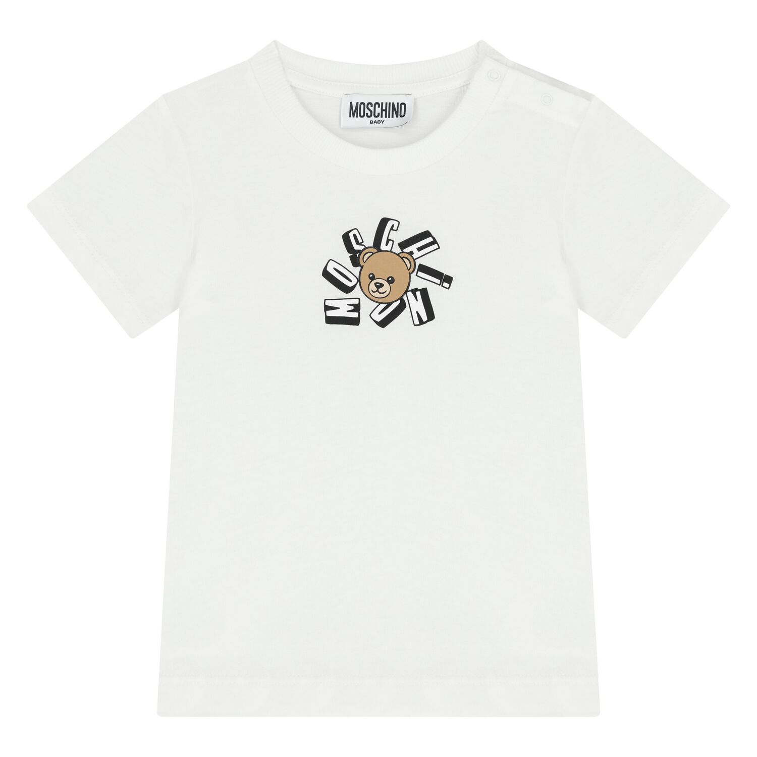 Younger White Teddy Bear Logo T-Shirt, 1, hi-res