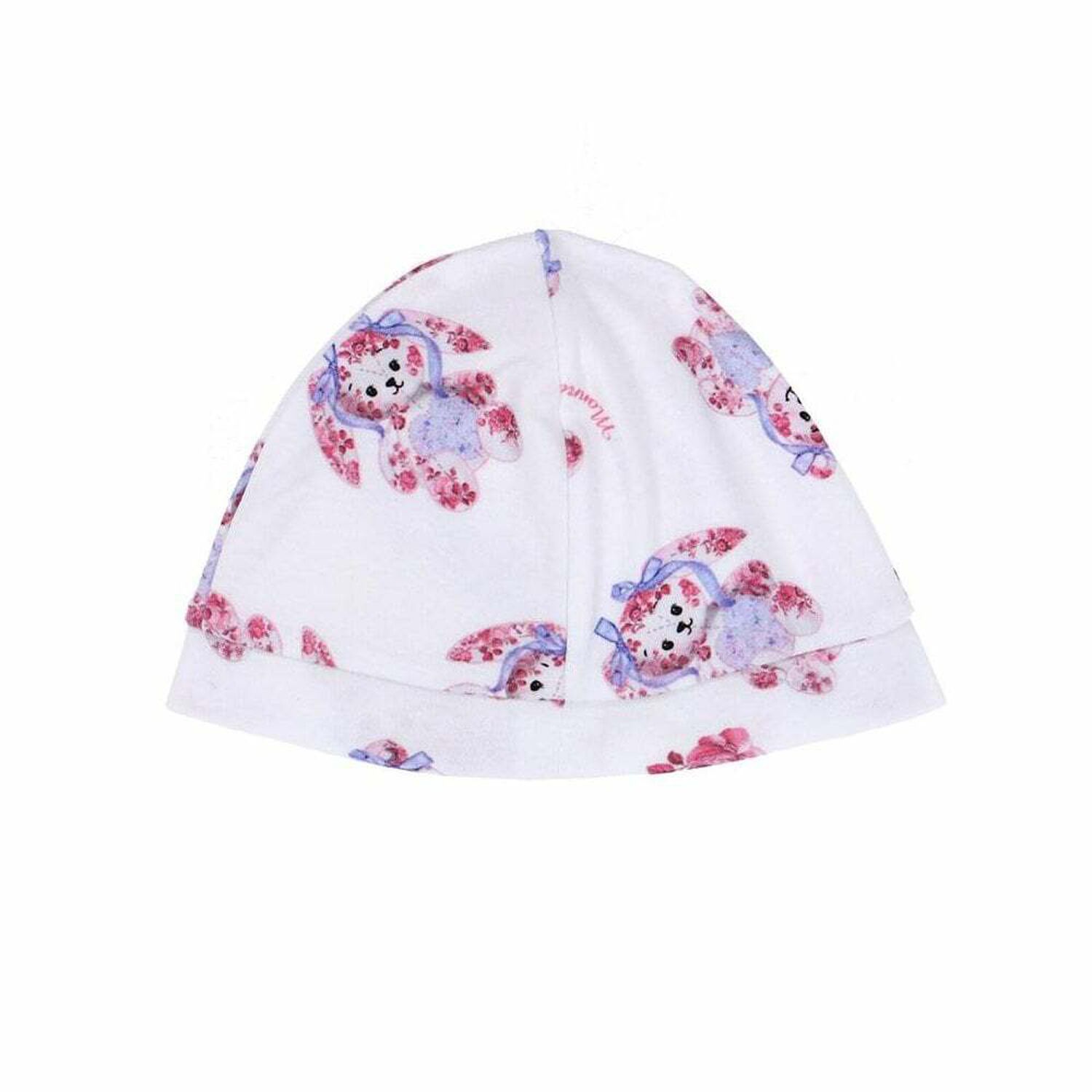 Baby Girls White Printed Hat, 1, hi-res image number null