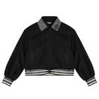 توب بنات بسحاب بالشعار وحجر الراين باللون الأسود, 1, hi-res