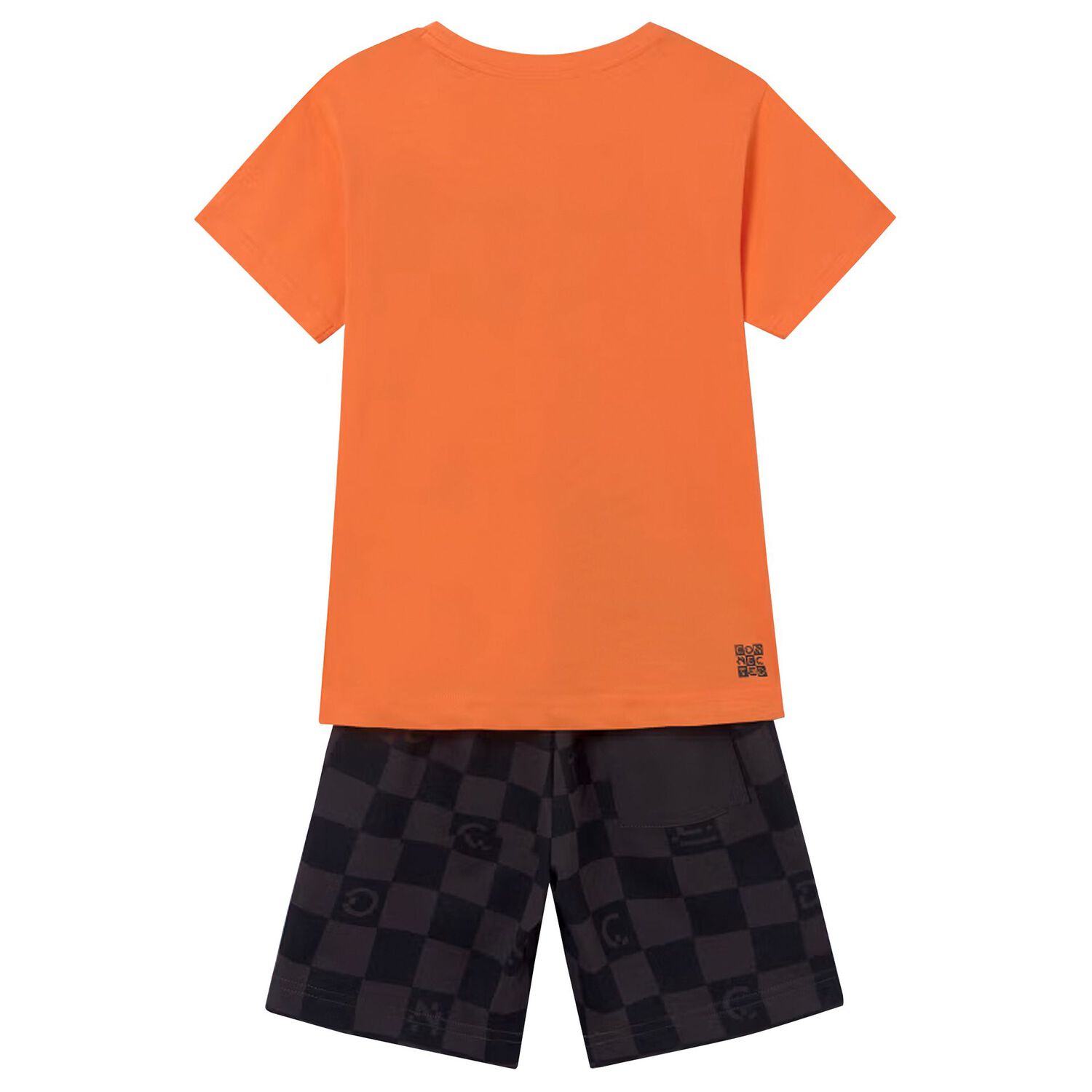 Boys Orange & Grey Shorts & T-Shirt Set, 1, hi-res