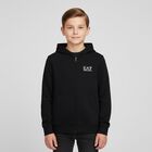 Boys Black Logo Hooded Zip Up Top, 3, hi-res