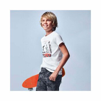 Boys Grey Palm Tree Shorts