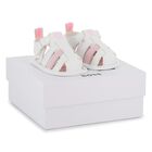 Baby Girls White Logo Sandals, 1, hi-res