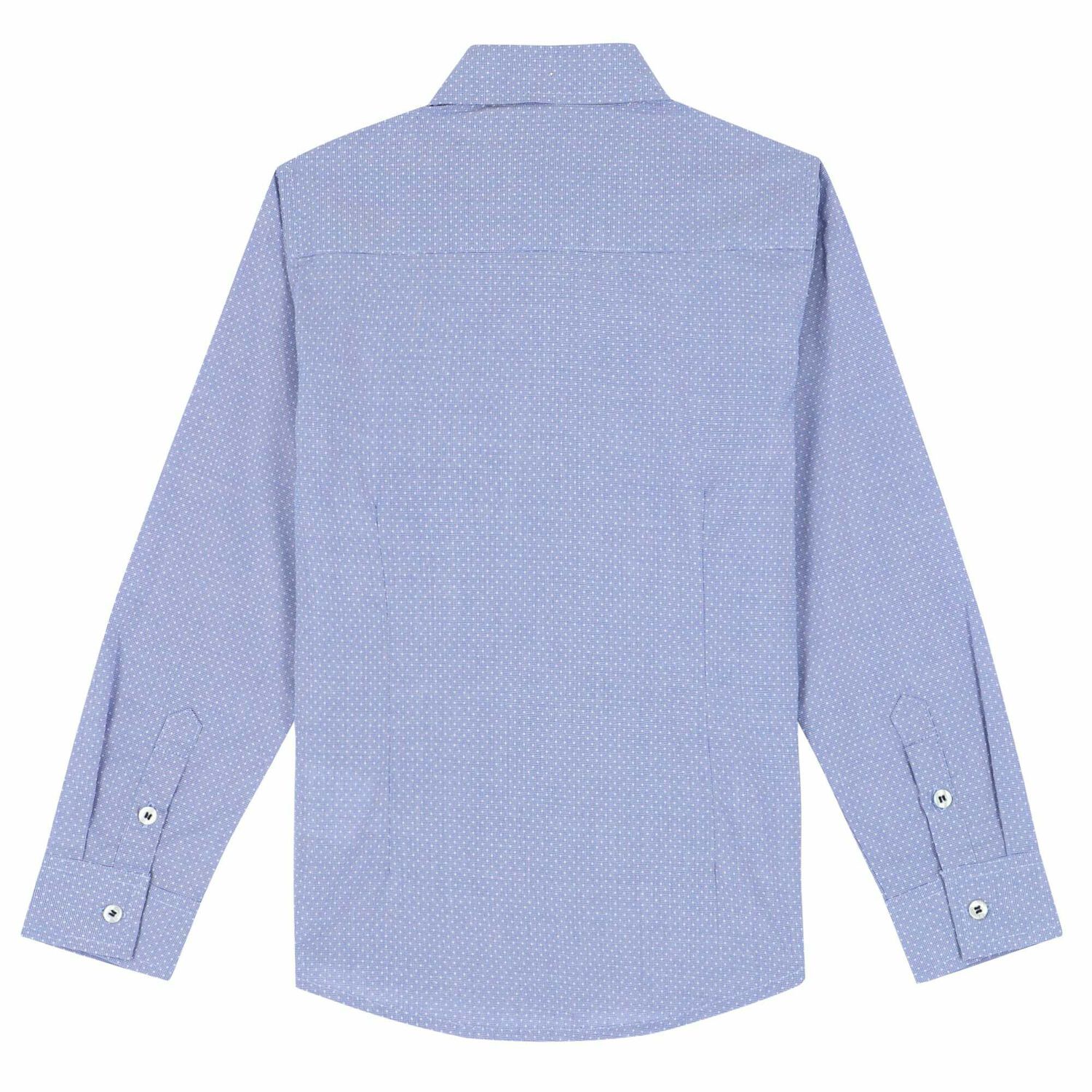 Boys Blue Long Sleeves Shirt, 1, hi-res