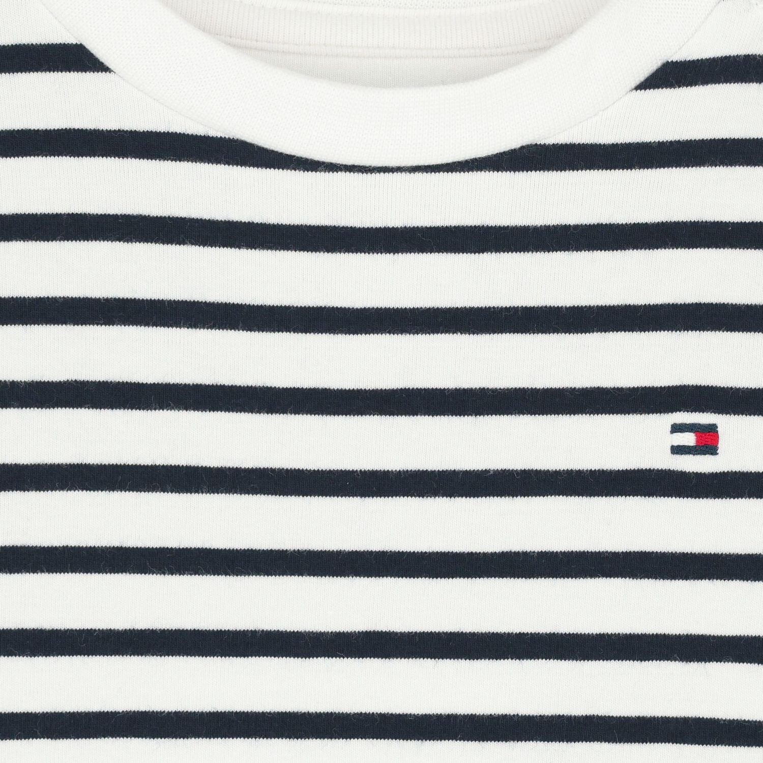 Baby Boys White & Navy Blue Striped Shorts Set, 1, hi-res