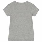 Girls Grey Logo T-Shirt, 2, hi-res