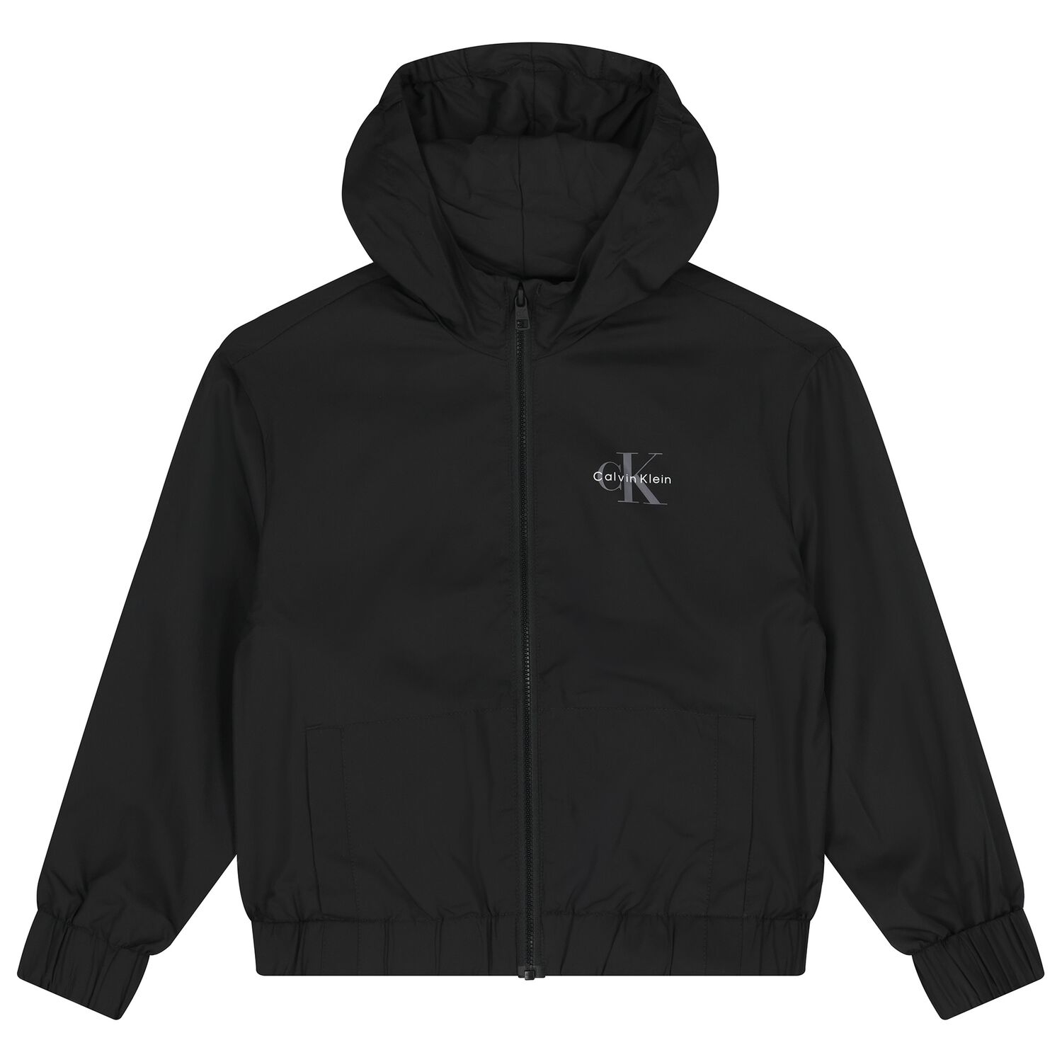 Boys Black Logo Jacket, 1, hi-res