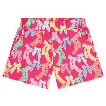 Girls Pink Bow Shorts