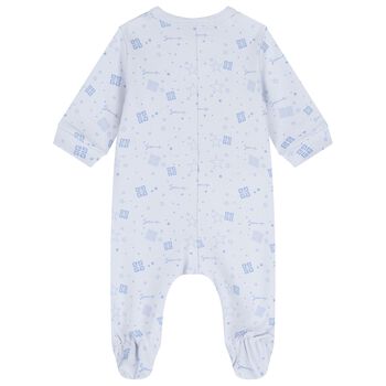 Baby Boys Blue Logo Babygrow